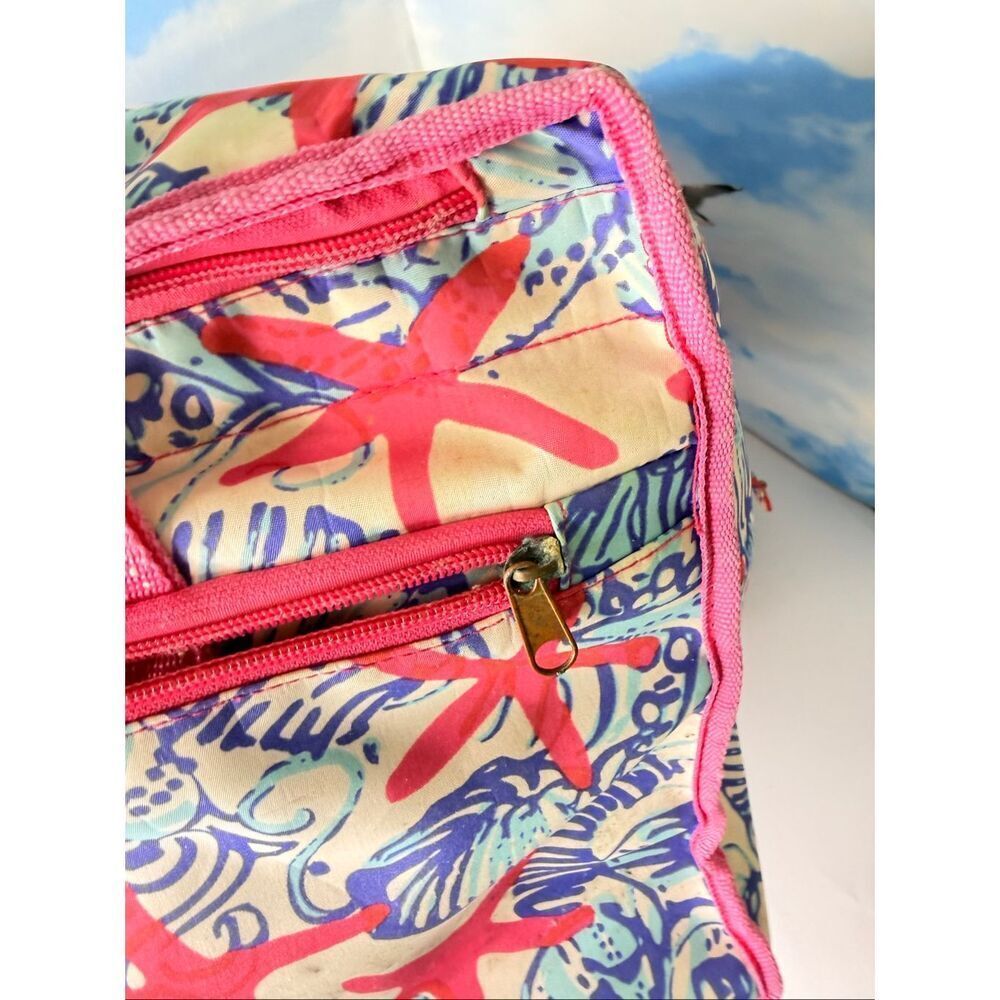 Lilly Pulitzer She She Shells Insulated Cooler Tote Beach Bag Pink Blue 15.5x10x - Picture 7 of 15